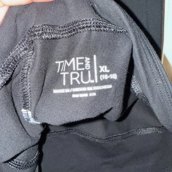Two pairs Time and Tru Women's Classic Black Leggings - Picture 2 of 3